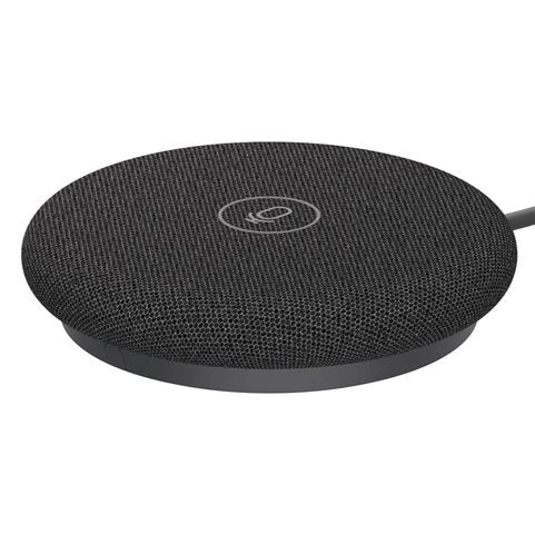 Google Meet Rally Mic Pod 2 microfoonpod, donkergrijs met bovenpaneel en logo
