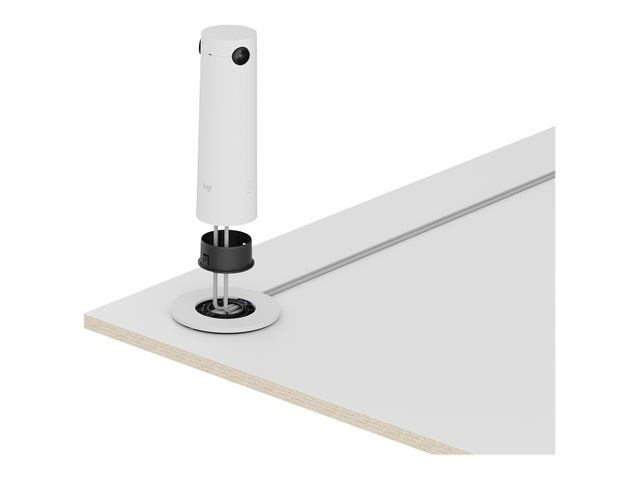 Witte Sight camera op voet met bevestigingsstand